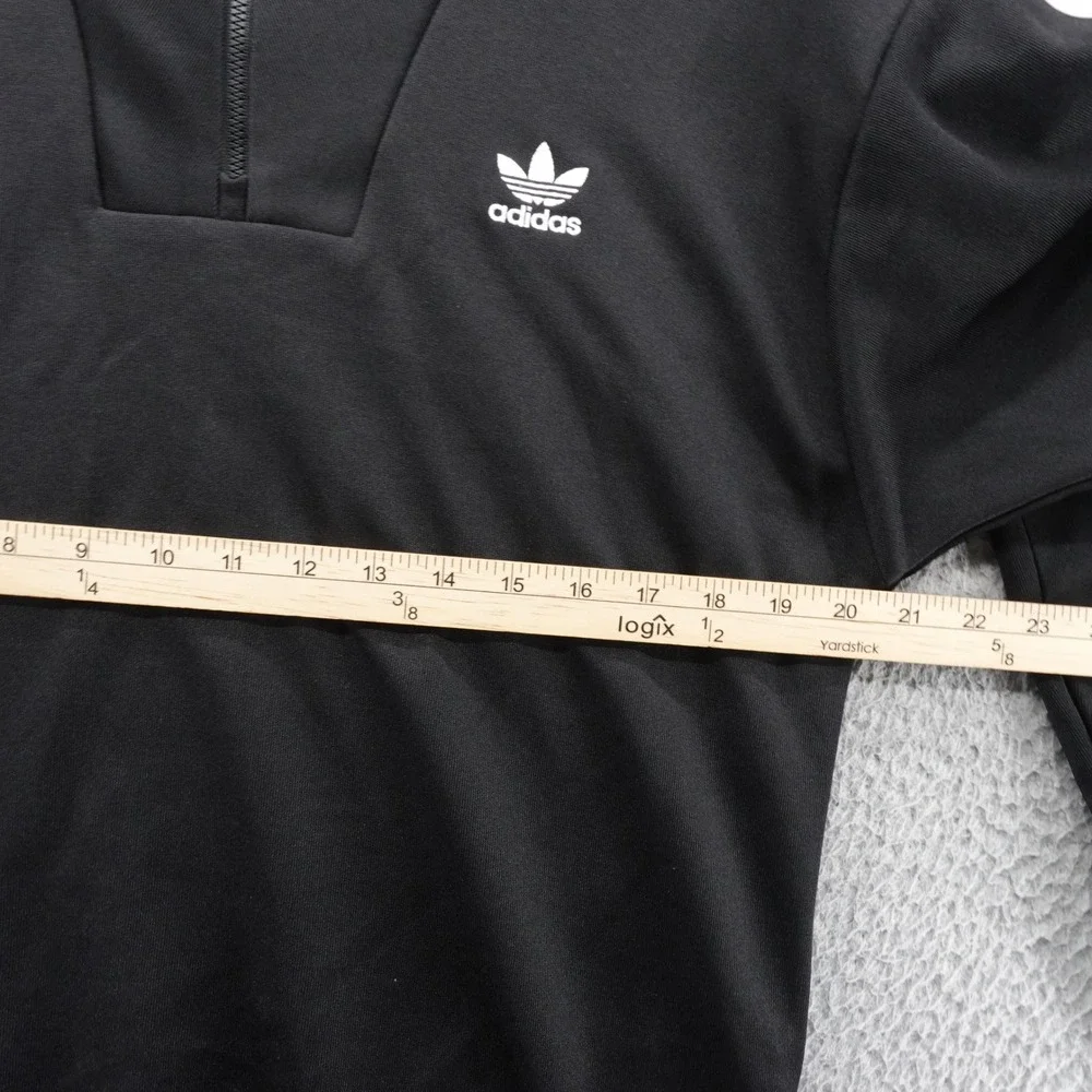 Adidas Originals Funnelneck Track Top Mens Small‎ Black White Retro NEW